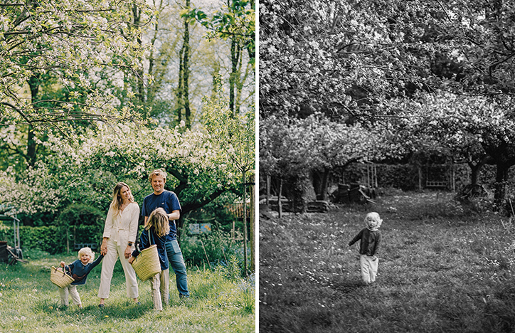 fotografie familie familieshoot buiten boomgaard pluktuin amelisweerd